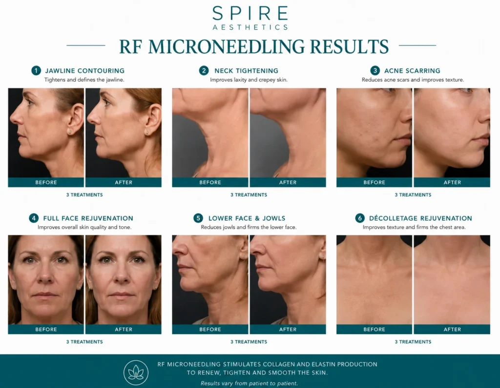 RF Microneedling Skin tightening Birkdale results