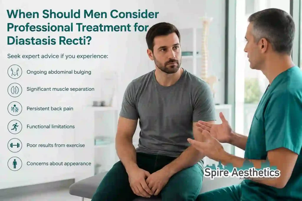 When Should Men Consider Professional Treatment for Diastasis Recti Birkdale?
